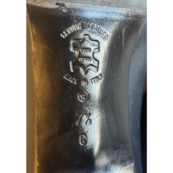 Amalfi Italy Women’s Blue And Black Patent Leather 2” Inch Heels Size 7.5 C EUC - Picture 8 of 11